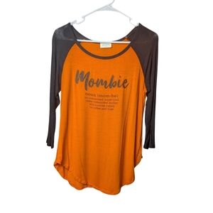 Orange and Black Mombie Women's Top